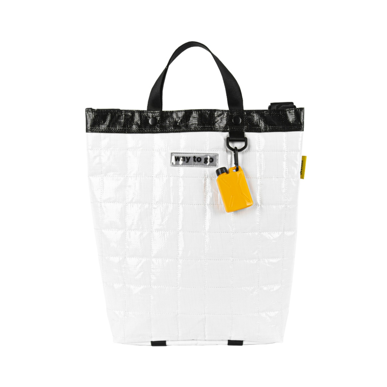 Tarpaulin Quilted Tote Bag White
